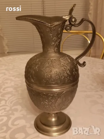 Vintage. Нов. Немски калаен сервиз за вино, ракия. Кана и 6 чаши. , снимка 2 - Антикварни и старинни предмети - 48827866