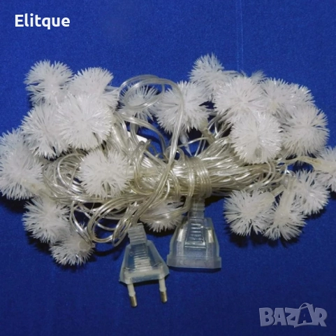 Многоцветни коледни LED лампички с топчета с щепсел- Многоцветни, дължина - 5м ,28 бр. лампички., снимка 6 - Лед осветление - 52711254