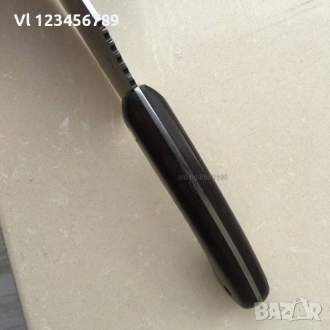 Широк японски нож с ковано острие, фултанг, 5Cr15Mov, снимка 3 - Ножове - 50815570
