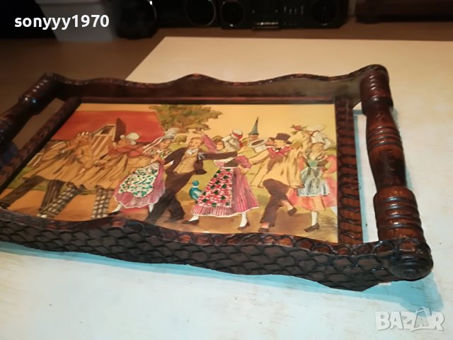 SOLD//ПОРЪЧАНА-bagnoles de lorne-картина/поднос от франция 1112221918, снимка 8 - Антикварни и старинни предмети - 38977062