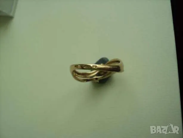 Руски златен пръстен с рубин и фианит, снимка 2 - Пръстени - 47270407
