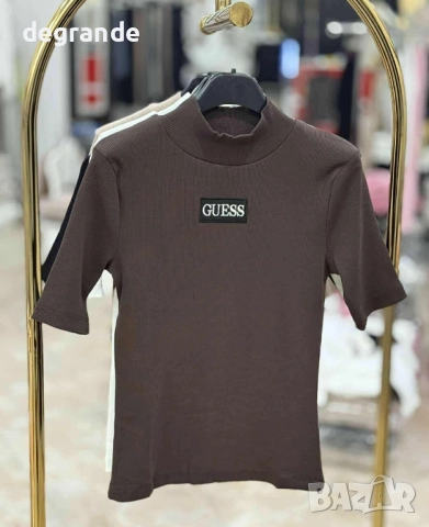 Рипсено боди Guess Лого Бродерия, снимка 2 - Корсети, бюстиета, топове - 52854351