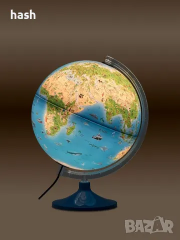 Нощна лампа Глобус /Карта на света/ - италианска версия, снимка 4 - Детски нощни лампи - 48440567