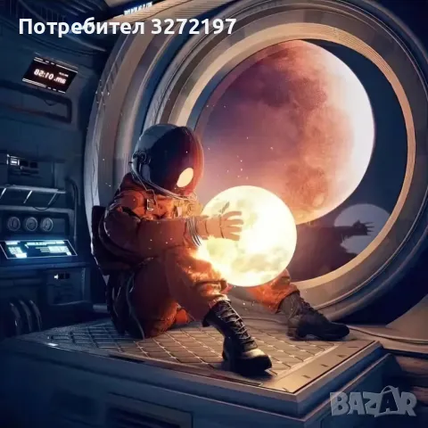 2024 USB LED Лампа Луна,128 Цвята с докосване,дист.управление,презареждаща се батерия