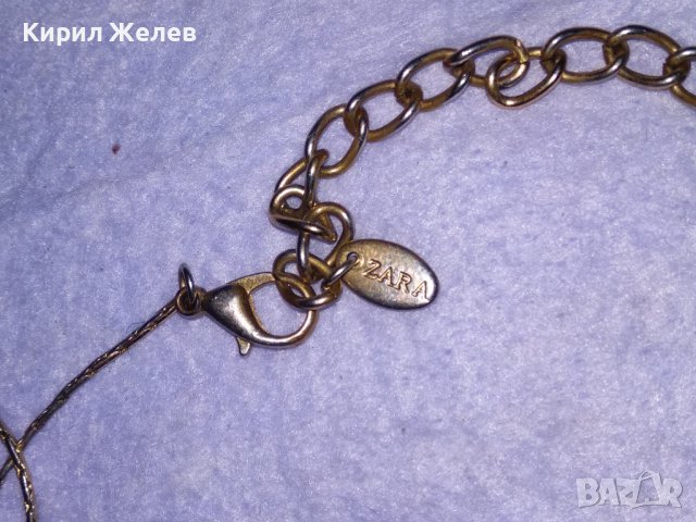 ZARA ФИНО МАРКОВО ПОЗЛАТЕНО БРОНЗОВО ВИНТИДЖ АРТ КОЛИЕ с ФИГУРАЛЕН ПЕНДАНТ ЛЪКА на АМУР 38646, снимка 6 - Колиета, медальони, синджири - 41682637