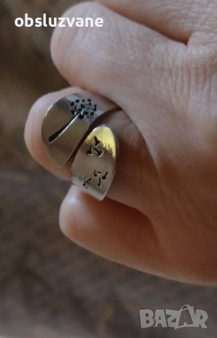 Моден пръстен с глухарчета , снимка 1