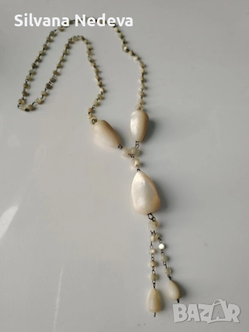 Много старинна огърлица от седеф-ръчна изработка