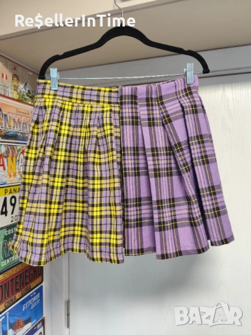 Карирана пола Bershka , снимка 7 - Поли - 53133448