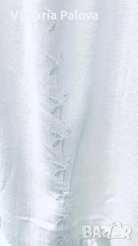 Бяла рокля-туника индийски памук, снимка 9 - Рокли - 51025662