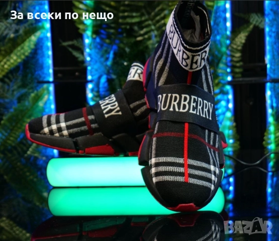 Burberry Унисекс👟Дамски Маратонки С Кутия👟Мъжки Спортни Обувки Цвят Черно Код S307, снимка 2 - Маратонки - 52427764