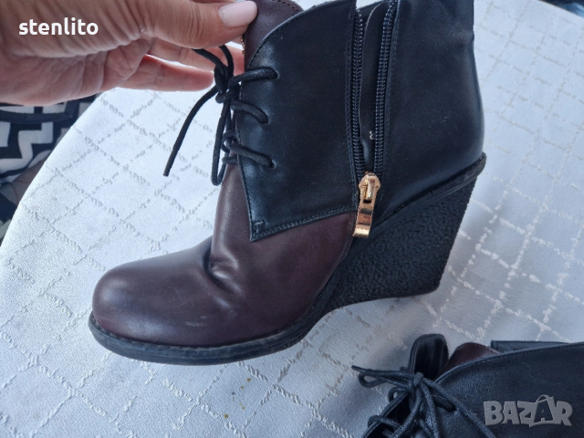 Дамски боти на платформи 38 + подарък чанта и диадема , снимка 15 - Дамски боти - 53850288