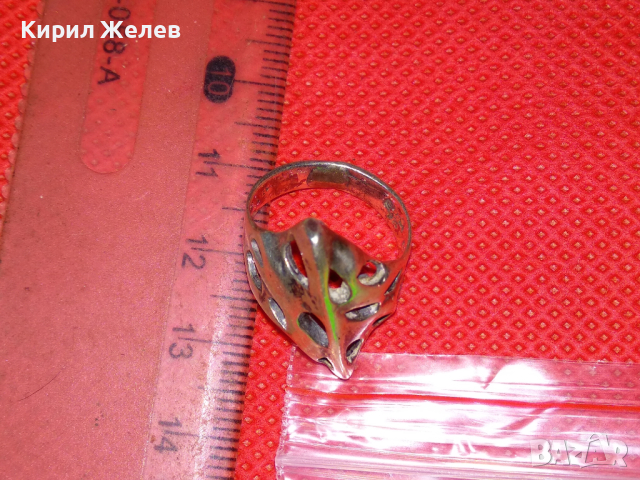 SEZGIN 925 МАРКОВ СЕЗГИН АЖУРЕН СРЕБЪРЕН ПРЪСТЕН СРЕБРО 925 РЪЧНА АРТ ИЗРАБОТКА 41830, снимка 11 - Пръстени - 44610384