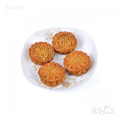 3583 Сладкарски комплект за лунни сладки резец с бутало и 4 шаблона, снимка 6 - Форми - 39939299