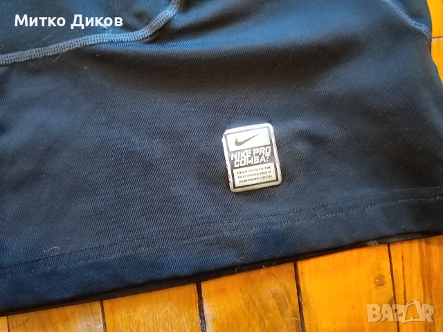 МЪЖКА ТЕНИСКА NIKE PRO COMBAT, КОМПРЕСИОННА, С ДЪЛЪГ РЪКАВ, СПОРТНА, РАЗМЕР ЗА ВЪЗРАСТНИ L, снимка 6 - Спортни дрехи, екипи - 53697188