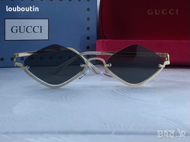 GUCCI дамски слънчеви очила ромб 2 цвята черни кафяви, снимка 8 - Слънчеви и диоптрични очила - 50741381