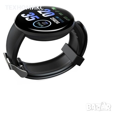 Смарт гривна Smartis D18, Крачкомер, Кръвно налягане, IP65, Изгорени калории, Черен, снимка 4 - Смарт гривни - 41210157