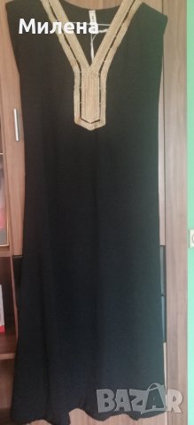 Нова черна дълга рокля