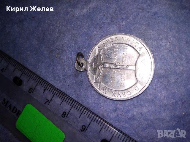 КАТОЛИЧЕСКИ РЕЛИГИОЗЕН МЕДАЛЬОН ИКОНКА ДВУСТРАННА РЯДКА ПОСРЕБРЕНА ИТАЛИЯ 31231, снимка 9 - Колиета, медальони, синджири - 39856813
