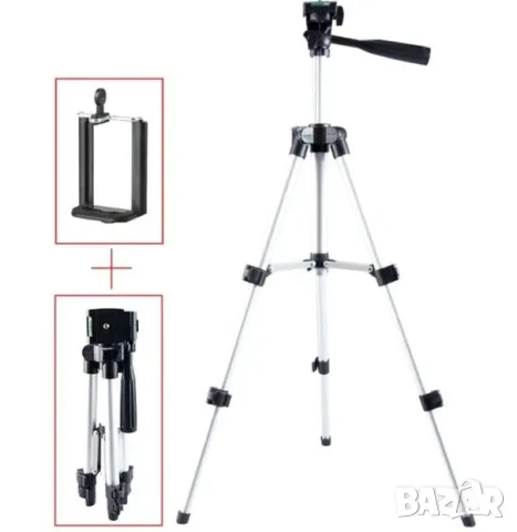 Алуминиев трипод 106 см, Статив за телефони фотоапарати и видеокамери, снимка 6 - Чанти, стативи, аксесоари - 48904996