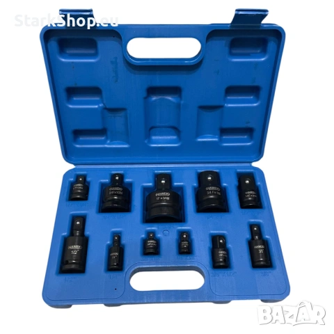 Ударни адаптери – преходници и карета за гедоре 11 части HAWEK, снимка 4 - Други инструменти - 53865750