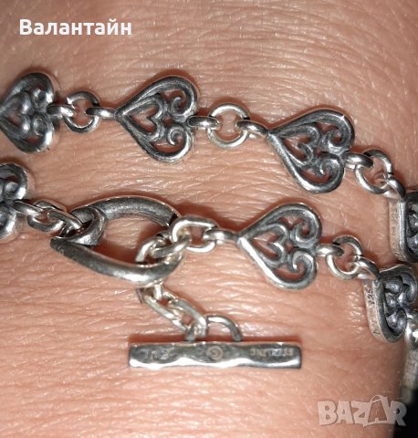 Сребърно колие със сърца, уникално, снимка 5 - Колиета, медальони, синджири - 41623090