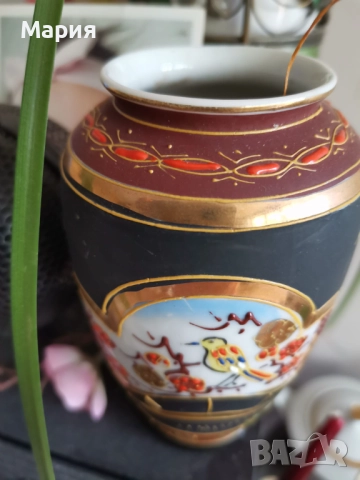 Порцеланова ваза Сатцума, снимка 2 - Антикварни и старинни предмети - 52720635