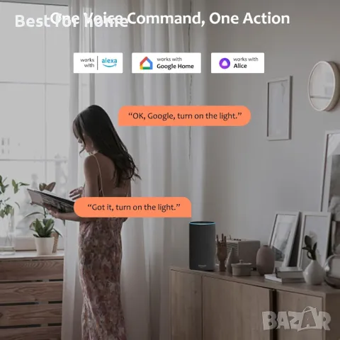 Smart Switch Съвместим с Alexa, Google Home, Home Assistant, снимка 6 - Друга електроника - 49470003