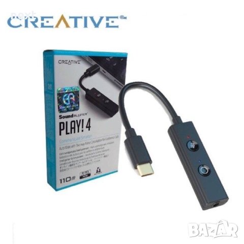Звукова карта Type-C Creative Sound Blaster Play! 4 + Гаранция, снимка 3 - Други - 40710590