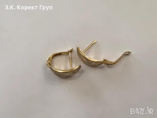 Дамски златени обеци 14К 585 / 1,63 гр., снимка 3 - Обеци - 55854284
