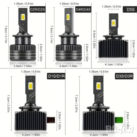 Heyword  D SERIES D1S D2S LED крушки за автомобилни фарове, снимка 4 - Аксесоари и консумативи - 51947226