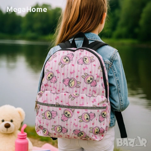 Детска раничка с герои LABUBU  – лека, удобна, 6 цвята, снимка 11 - Раници - 53482696