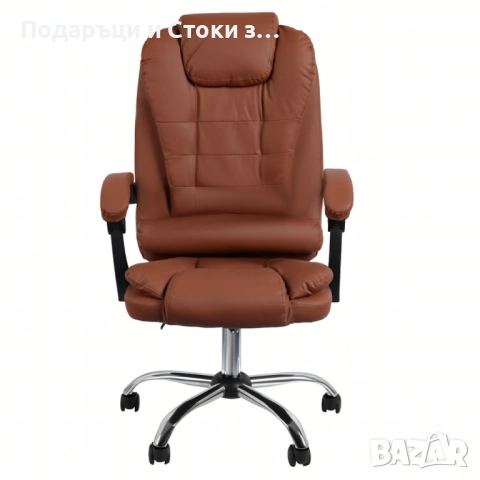 Ергономичен офис стол с лумбална опора от еко кожа – комфорт за дълги часове без болки, снимка 7 - Столове - 53238490