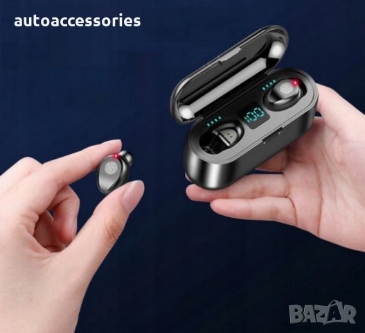 Безжични bluetooth 5.0 слушалки F9+ -5С , черни, #1000052444, снимка 3 - Безжични слушалки - 34810257