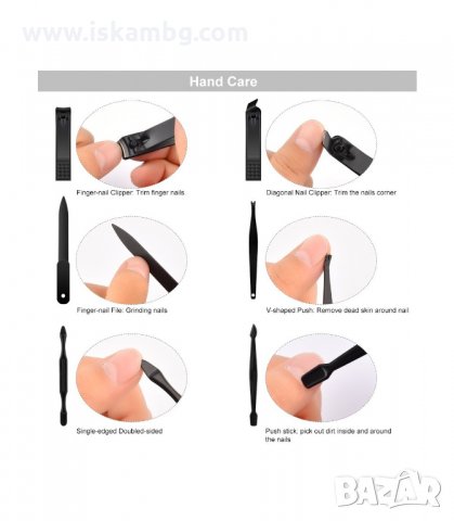 КОМПЛЕКТ ЗА МАНИКЮР ОТ 15 ЧАСТИ В СТИЛЕН ОРГАНАЙЗЕР - код 1260, снимка 3 - Други - 34048526