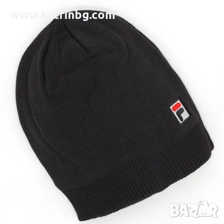 Мъжка зимна шапка в черен цвят с декоративна емблема Код на продукта:MSHA-21
