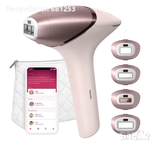Фотоепилатор IPL Philips Lumea Seria 9000 BRI958/00, Сензор Smartskin, Технология SenseIQ