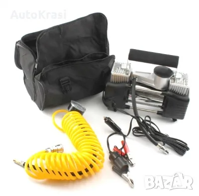 Компресор за помпане на гуми двуцилиндров - RAZ120, снимка 1