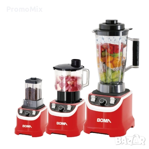  Кухненски робот 6в1 Boma BM 777 1500W Блендер Чопър Фрешка Кафе мелачка Мултифункционален уред 