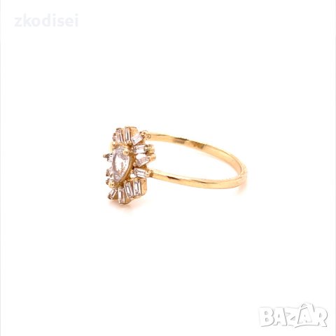 Златен дамски пръстен 1,67гр. размер:57 14кр. проба:585 модел:20033-2, снимка 3 - Пръстени - 42528431