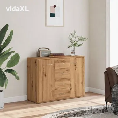 vidaXL Сайдборд, дъб артизан, 88x30x64 см, инженерно дърво（SKU:855893）, снимка 3 - Други - 49313519