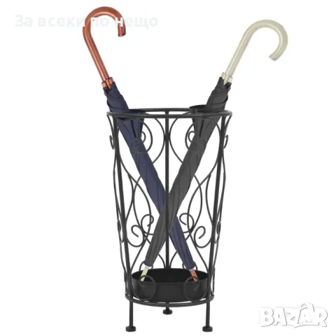 Поставка за чадъри, винтидж стил, метална, 26x46 см, черна Код P367, снимка 2 - Декорация за дома - 49817665