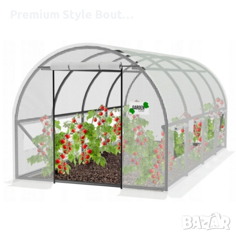 Градинска четирисегментна бяла оранжерия - модерен и ярък дизайн - 6 х 3 х 2м, снимка 6 - Други стоки за дома - 53617333