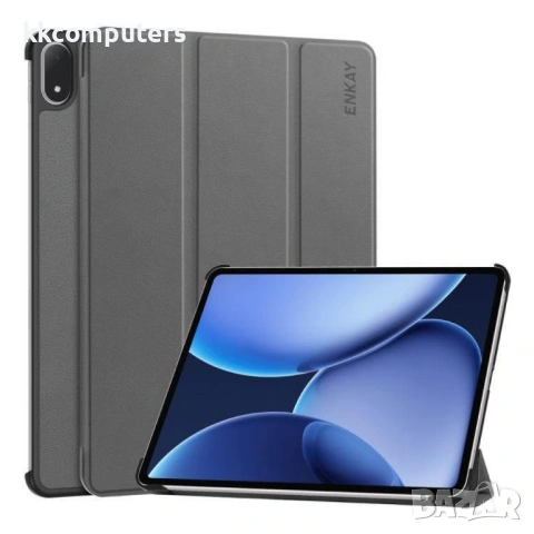 Кожен Калъф ENKAY Tri-fold за OnePlus Pad 3 / Pad 2 Pro 13.2 - Авто събуждане/заспиване, Стойка, Вкл, снимка 3 - Калъфи, кейсове - 53633698
