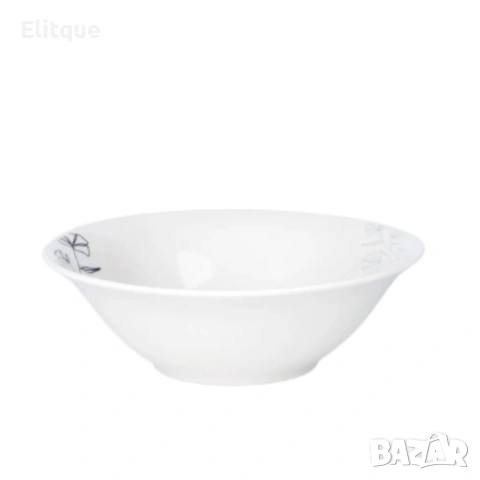 Комплект чинии 24 части с елегантен черен флорален мотив – Изтънченост за всяка трапеза, снимка 5 - Други - 53269540