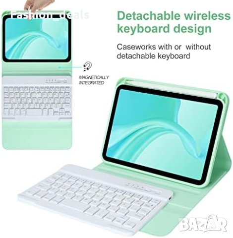 Нова тънка смарт клавиатура за iPad Mini 6/8.3 инча + защитен калъф с държач за писалка, снимка 5 - Аксесоари за Apple - 41583059