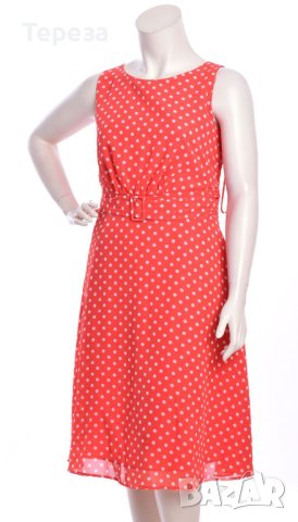 ♥️Червена рокля на точки/ L-XL , снимка 2 - Рокли - 41747226