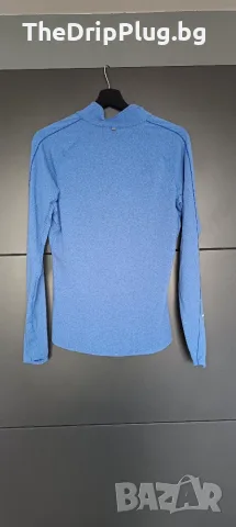 Nike Dri Fit Дамска фланелка с 1/4 цип размер М синя, снимка 3 - Тениски - 55805683