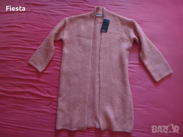 Нова жилетка Mango в бледо розово, плетен пуловер Манго, снимка 7 - Жилетки - 41575608