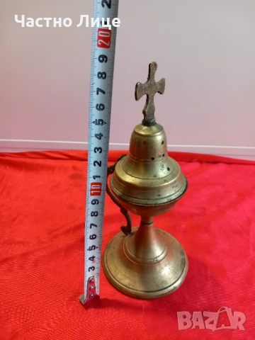 Старинно Бронзово КАНДИЛО Танянник , снимка 5 - Антикварни и старинни предмети - 52328836