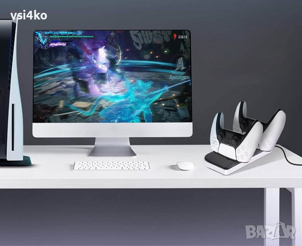 Стойка и зарядно за PS5 джойстици, снимка 4 - Аксесоари - 39533542